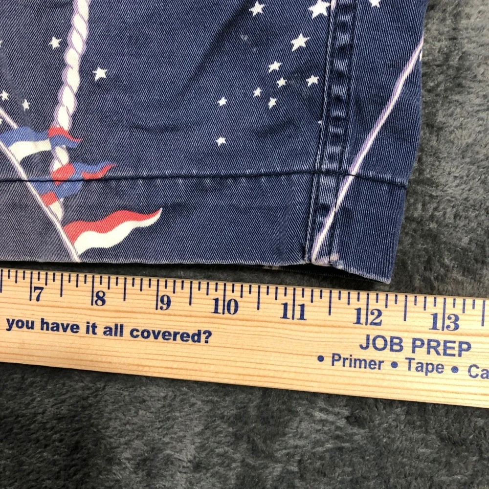 Polo Ralph‎ Lauren Shorts Mens 37 Navy Blue Nautical American Flag Relaxed Fit